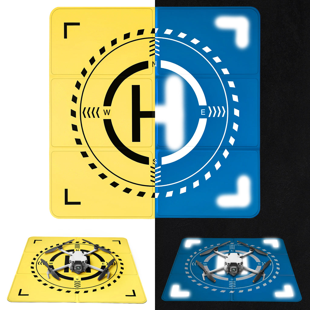 Nighttime Reflective Drone Landing Pad, Double Sided Waterproof Landing Pad Weighted for DJI Neo/Flip/Mini 5 Pro/Mini 4k/Mini 4 Pro/Avata 2/Mavic 4/Air 3s
