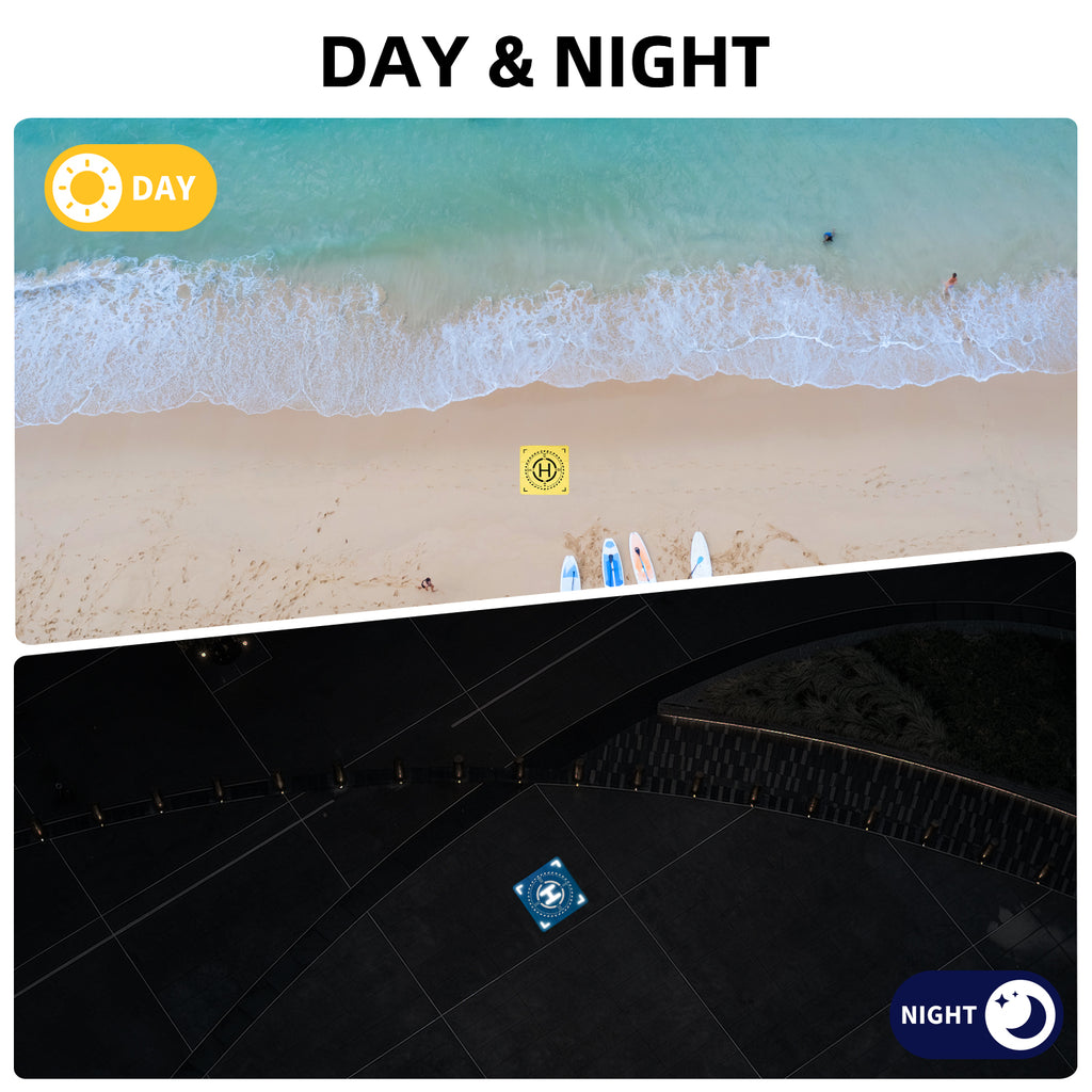 Nighttime Reflective Drone Landing Pad, Double Sided Waterproof Landing Pad Weighted for DJI Neo/Flip/Mini 5 Pro/Mini 4k/Mini 4 Pro/Avata 2/Mavic 4/Air 3s