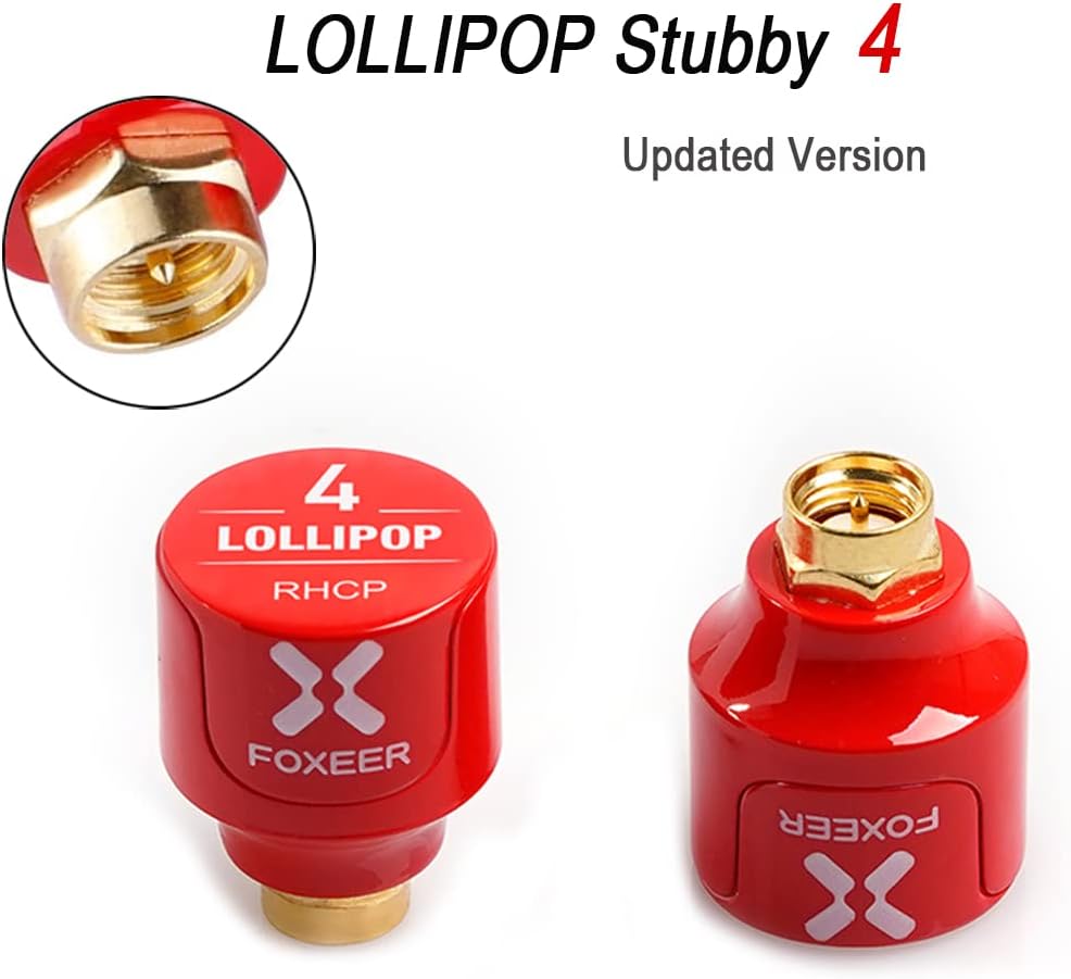 2pcs FOXEER FPV Antenna Lollipop 5.8GHz RHCP 2.5Dbi Stubby Antenna SMA for FPV Racing Drone Fatshark Goggles TX RX