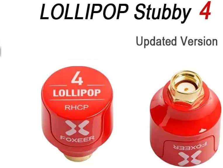 2pcs FOXEER FPV Antenna Lollipop 5.8GHz RHCP 2.5Dbi Stubby Antenna RP-SMA for FPV Racing Drone Fatshark Goggles TX RX (RP-SMA)