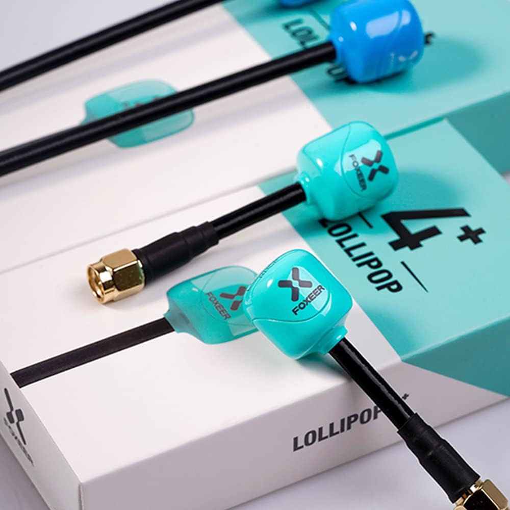 2pcs FPV Antenna Foxeer Lollipop 4 Plus 2.6dBi 5.8GHz RHCP TX RX for FPV Racing Drone SMA