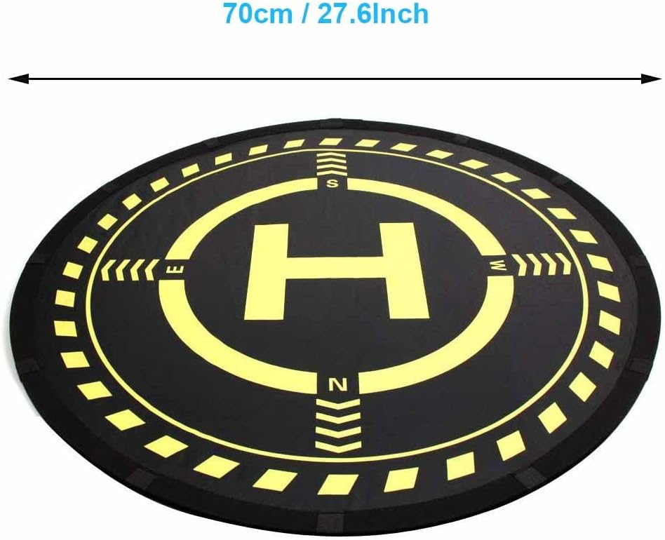 Drone Landing Pad with Night Vision LED Light, Universal 27.6" (70cm) Waterproof Fast-Foldable Landing Pad for DJI Mini 5 Pro/ 4/3 Pro/4K/DJI Neo/Flip/Mavic 3/RC Quadcopters