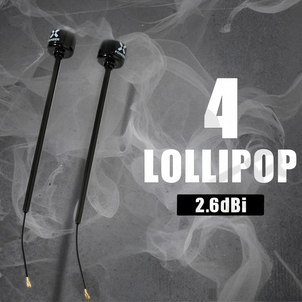 2pcs FOXEER FPV UFL Antenna Lollipop 4 RHCP IPEX 5.8G 2.6dBi 165mm Long Range Antenna for FPV Quadcopter Racing Drone TX/RX