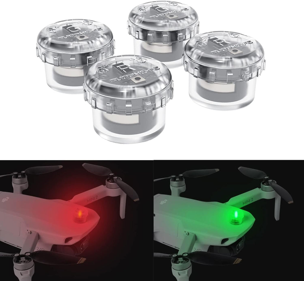 4Pcs Drone Strobe Lights, Anti Collision Light for Drone Night Flying, Universal Quick Flash LED Navigation Light Kit for DJI Neo, Mini 4 Pro, Avata 2, Mini 4k, Air 3S & All RC Drones Accessory