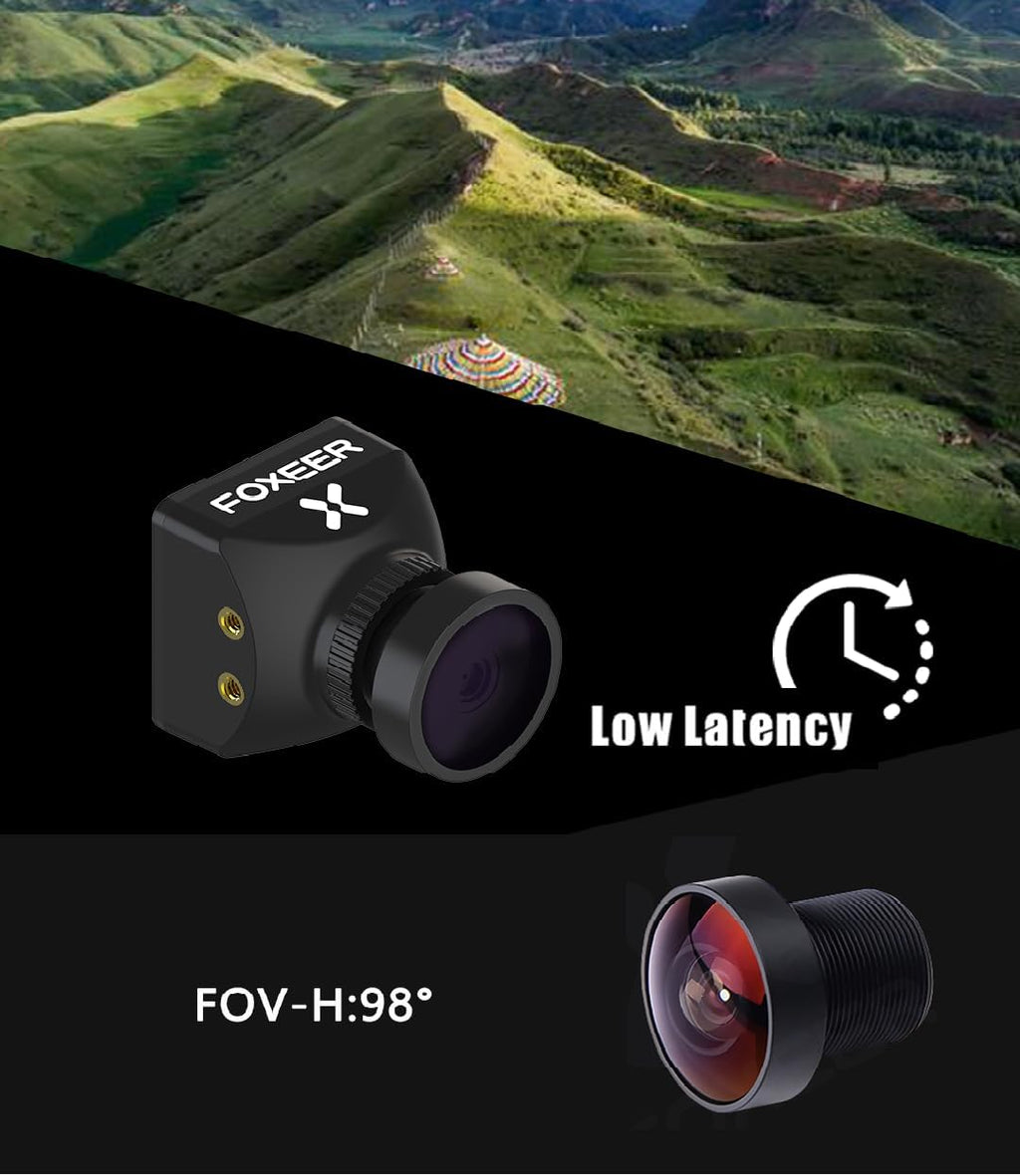 FOXEER FPV Camera Razer Mini V3 1200TVL 1/3" CMOS Sensor 2.1mm Lens 4:3 PAL/NTSC Switchable OSD Board Support Ultra Light Nano FPV Camera for RC FPV Racing Drone