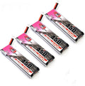 4pcs GNB 450mAh 1S HV LiPo Battery 3.8V 80C JST-PH 2.0 PowerWhoop mCPX Connector for EMAX Quadcopter Micro FPV Racing Drone
