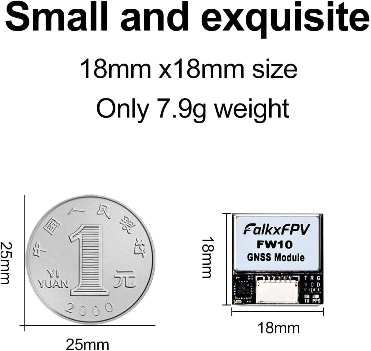 FPV GPS Module with QMC5883L Compass, Upgraded 10th Generation Chip Fast Satellite Positioning for FPV Racing Drone