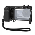 Street Grip Kit for DJI Action 6 with Protective Frame Cage, Plastic Camera Grip Handle Holder with Shutter Button, Quick Release, Cold Shoe, Wrist Strap