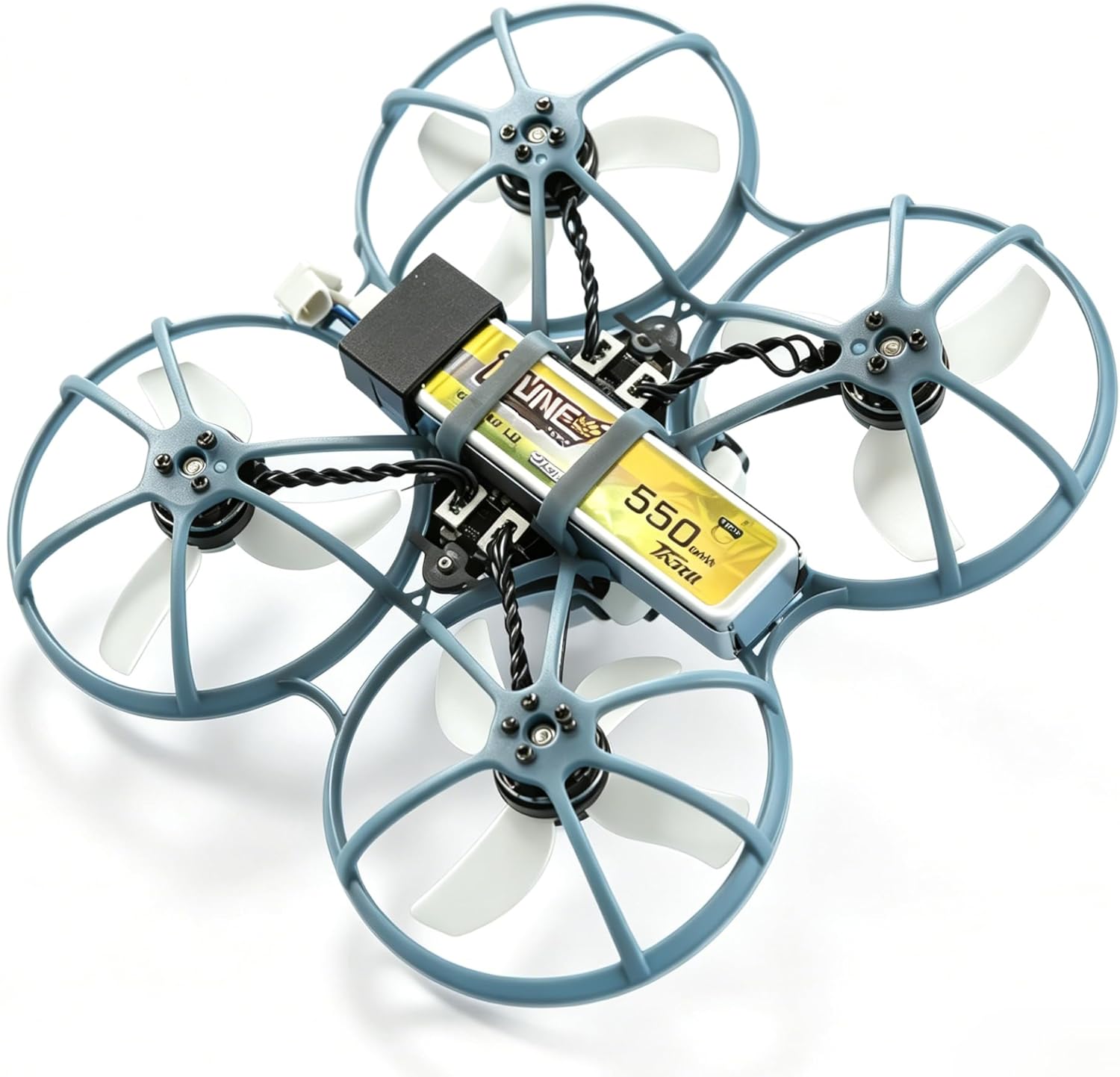 4pcs BT2.0 550mAh 1S Battery 3.8V 95C FPV Lipo Battery with BT2.0 Connector for 1S FPV Racing Whoop Drone Quadcopters Like Air75, Meteor75 Pro, Cetus Pro, Cetus X Brushless Drones
