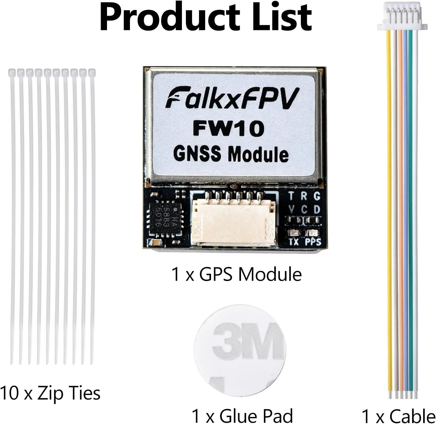 FPV GPS Module with QMC5883L Compass, Upgraded 10th Generation Chip Fast Satellite Positioning for FPV Racing Drone