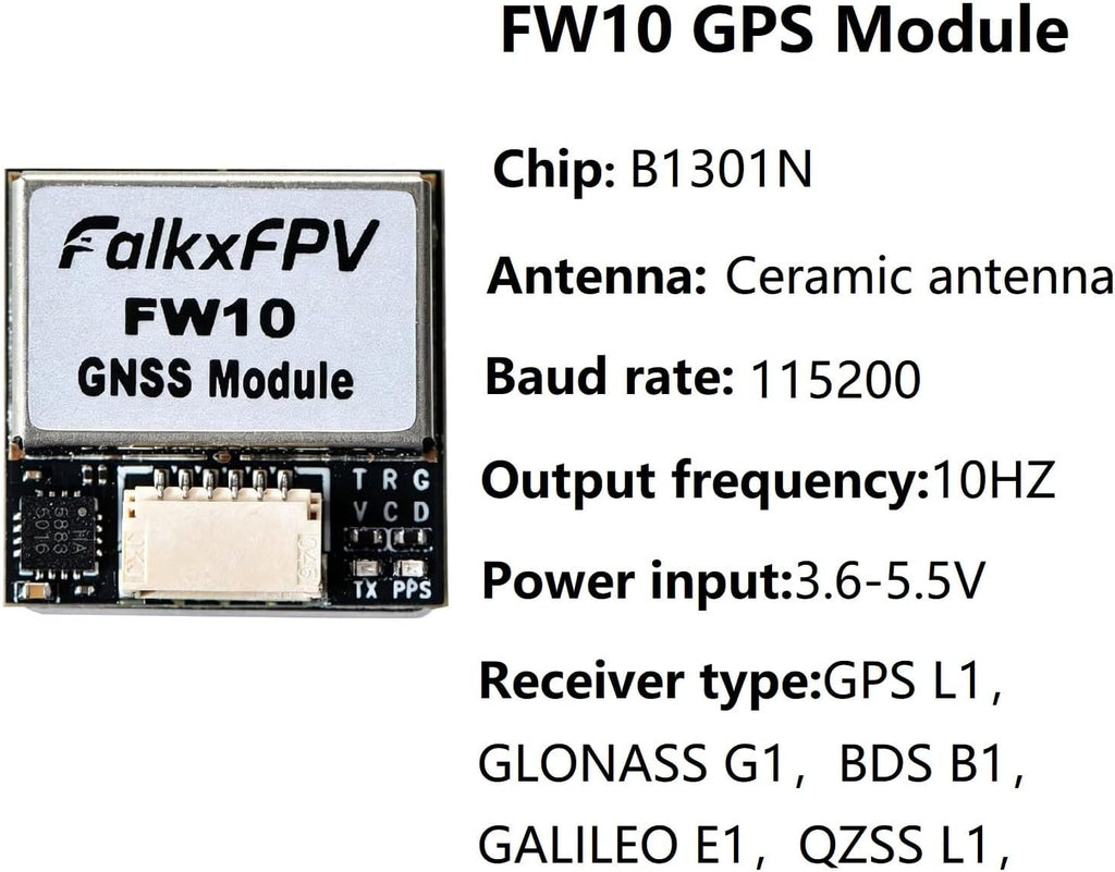 FPV GPS Module with QMC5883L Compass, Upgraded 10th Generation Chip Fast Satellite Positioning for FPV Racing Drone