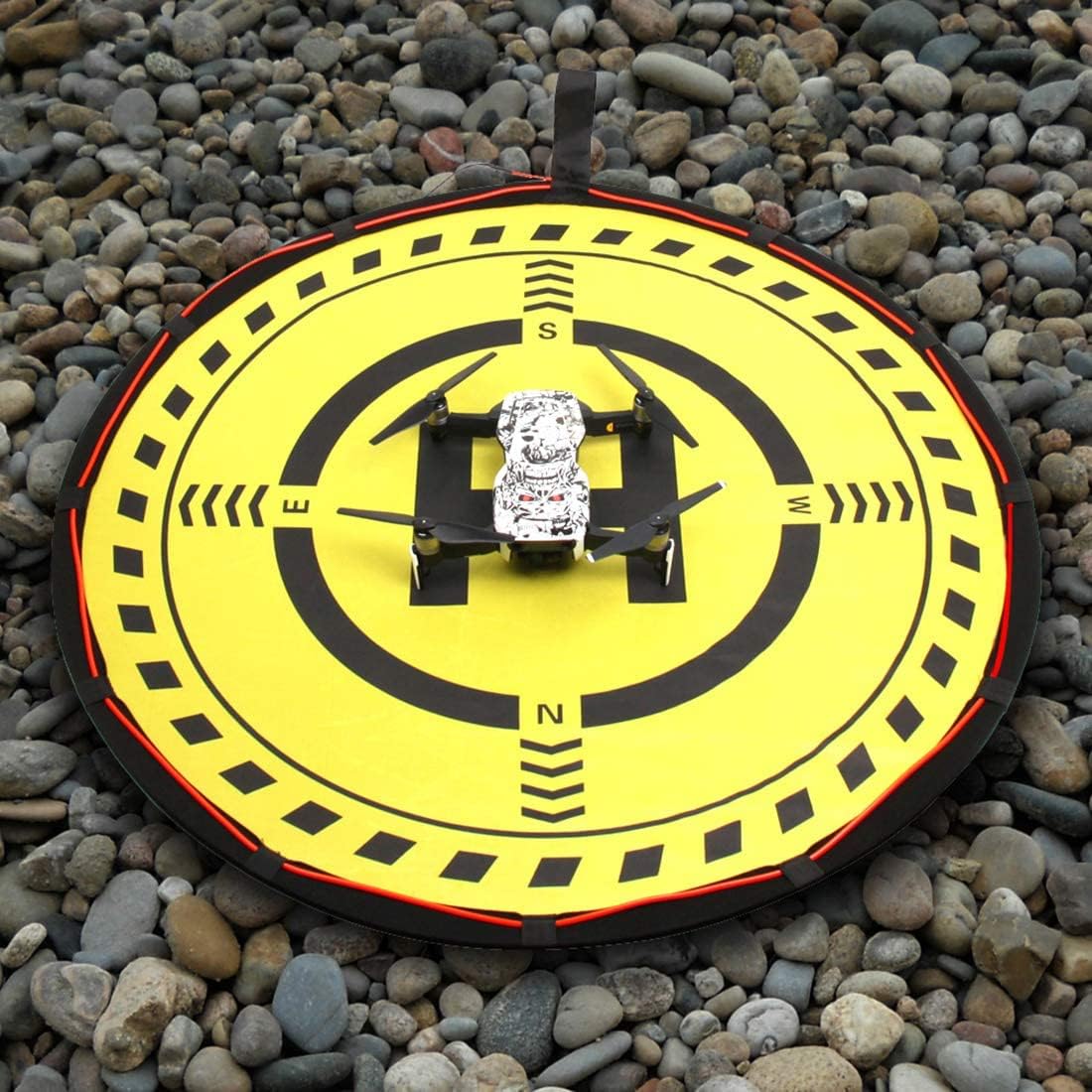 Drone Landing Pad with Night Vision LED Light, Universal 27.6" (70cm) Waterproof Fast-Foldable Landing Pad for DJI Mini 5 Pro/ 4/3 Pro/4K/DJI Neo/Flip/Mavic 3/RC Quadcopters