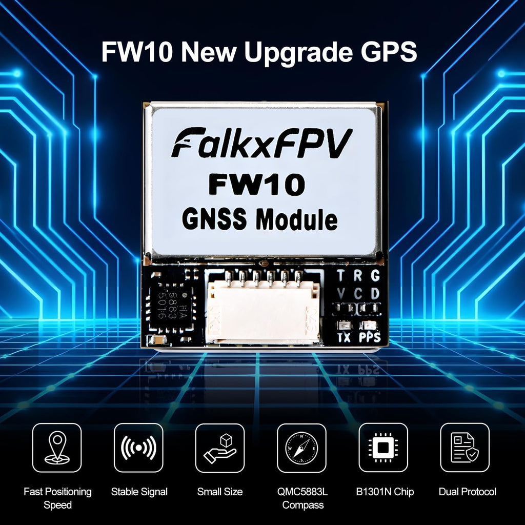 FPV GPS Module with QMC5883L Compass, Upgraded 10th Generation Chip Fast Satellite Positioning for FPV Racing Drone