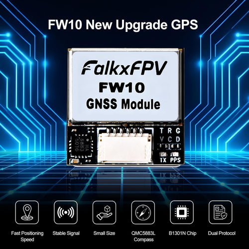 FPV GPS Module with QMC5883L Compass, Upgraded 10th Generation Chip Fast Satellite Positioning for FPV Racing Drone