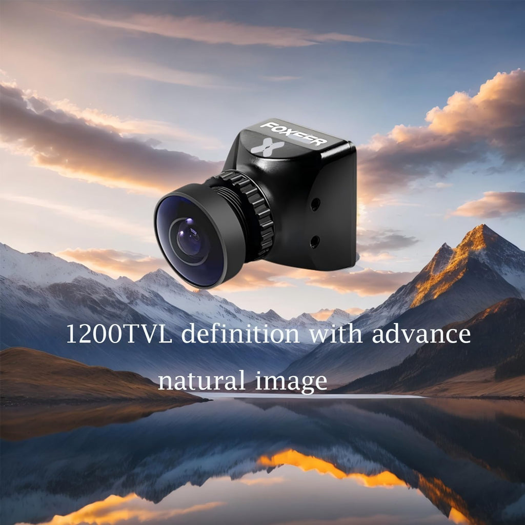 FPV Camera Foxeer Mini Cat 4, 1200TVL Super Starlight Night Vision Camera with 2.1mm Low Light Lens, OSD Menu Remote Control, Global WDR for RC FPV Racing Drone