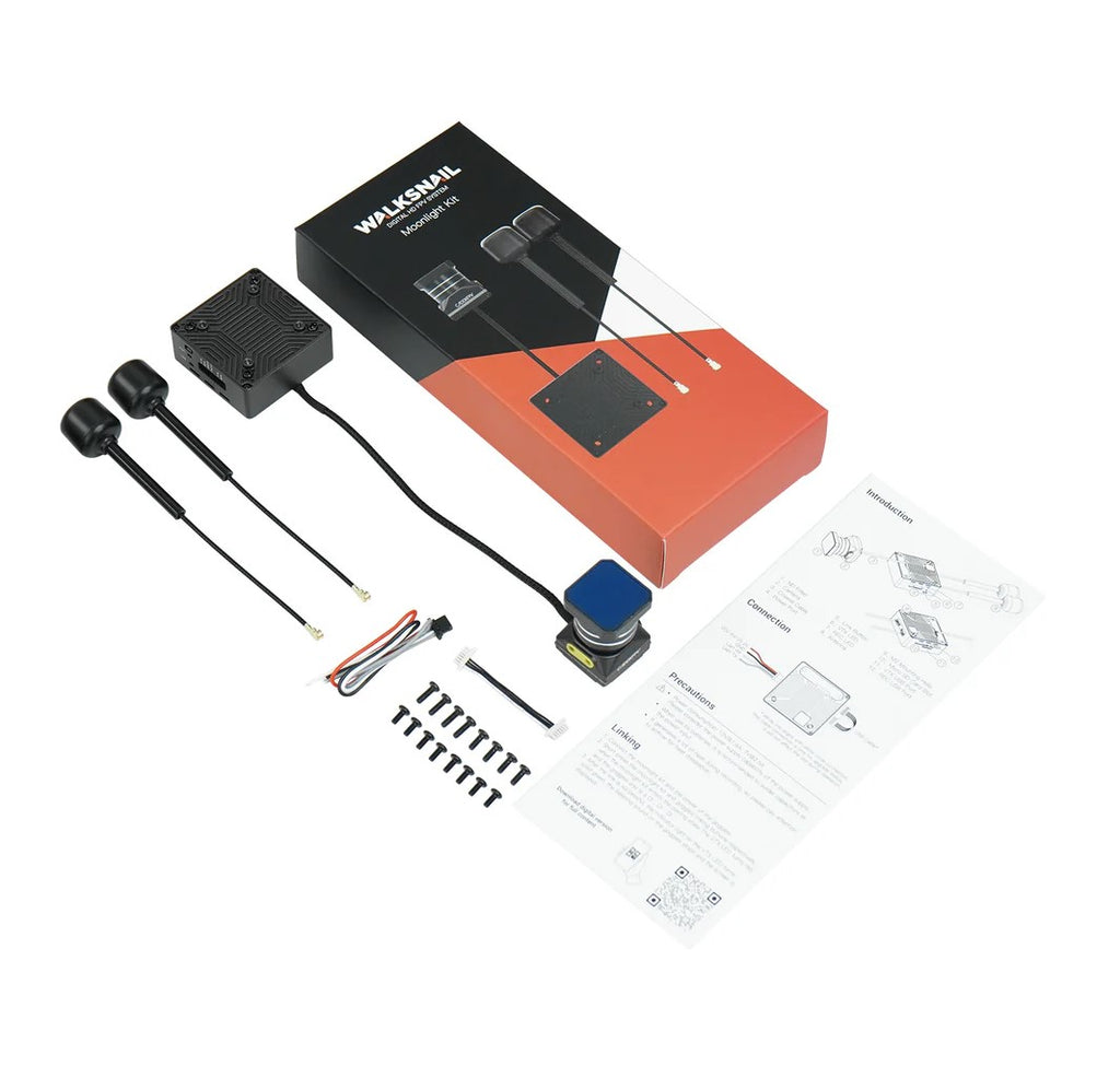 Caddx FPV Walksnail Moonlight Kit, Air Unit Pro for FPV Drone with Starlight Sensor, Dual Antennas, Digital Transmission System, 22ms Low Latency, 4km Max Range,160° FOV, 4K/60fps Video Recording