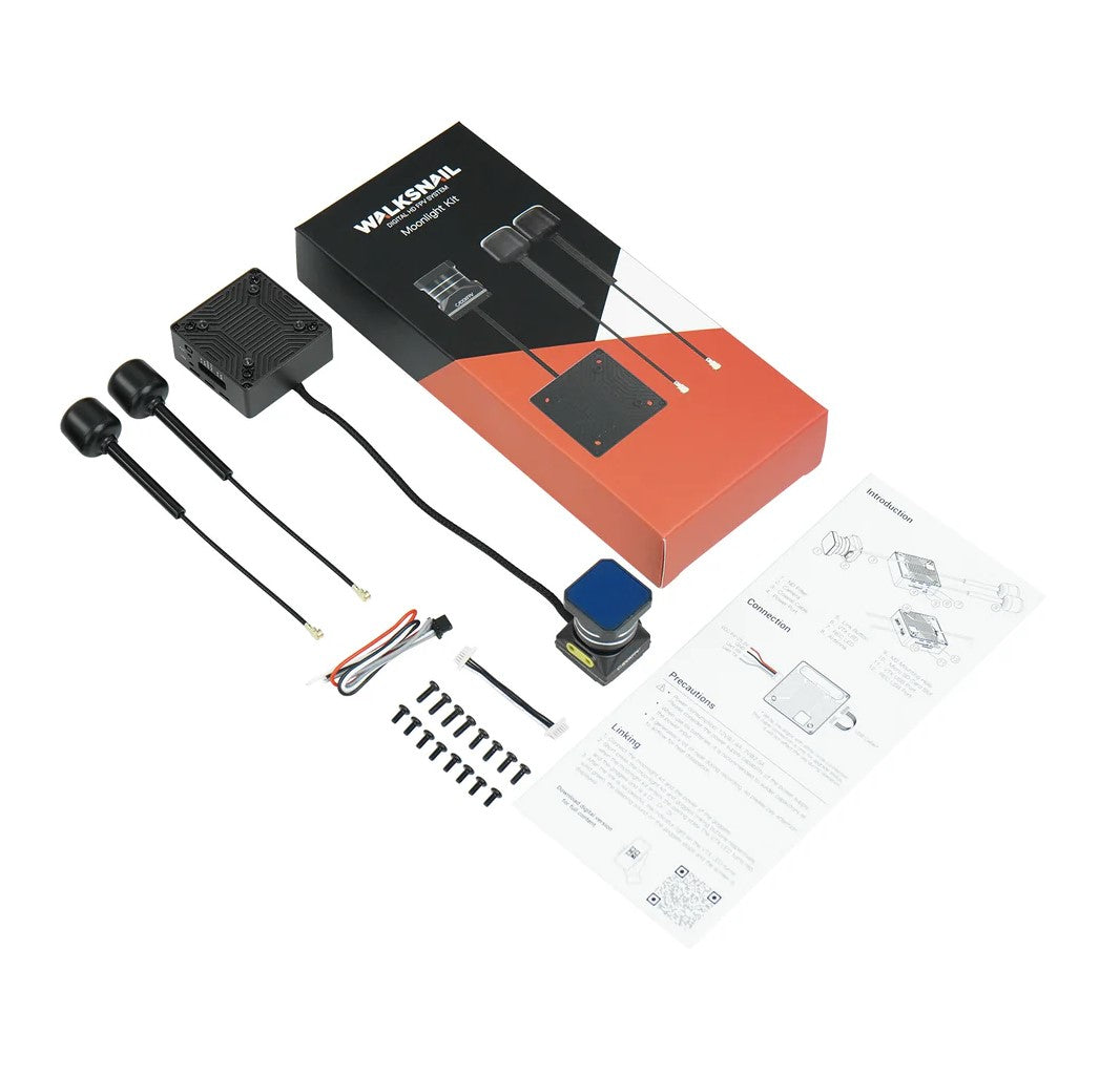 Caddx FPV Walksnail Moonlight Kit, Air Unit Pro for FPV Drone with Starlight Sensor, Dual Antennas, Digital Transmission System, 22ms Low Latency, 4km Max Range,160° FOV, 4K/60fps Video Recording