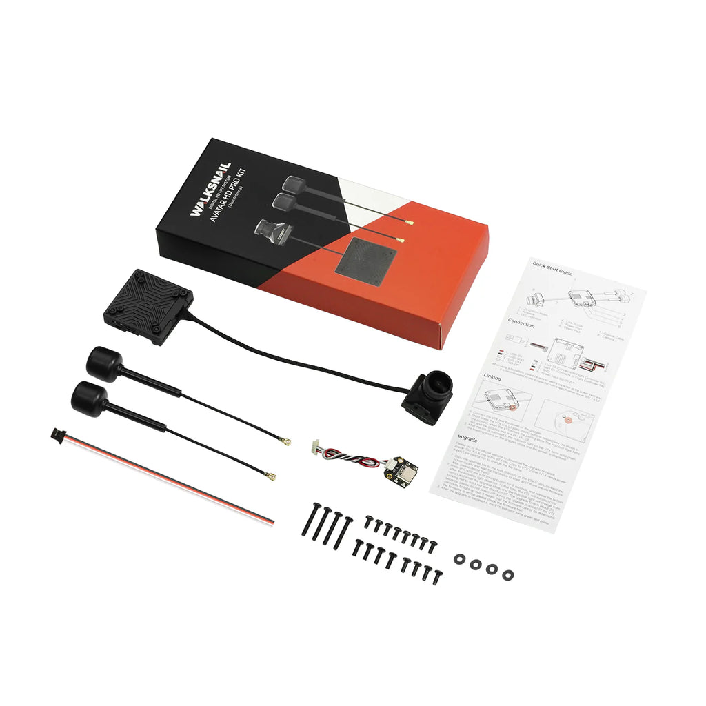 Caddx FPV Walksnail Avatar Pro Kit, Air Unit Pro for FPV Drone with Excellent Night Vision, Dual Antennas, Gyroflow Support, Digital Transmission System, 4km Max Range, 22ms Low Latency, 160° FOV, 1080P/60fps H.265 Video Recording, 1/1.8-inch Starvis II