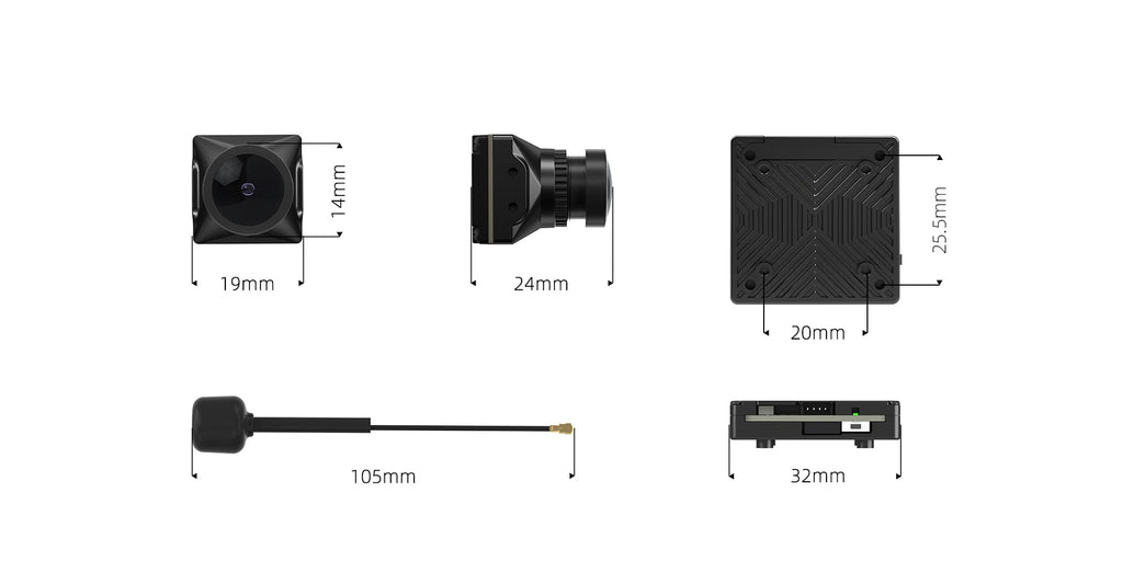 Caddx FPV Walksnail Avatar Pro Kit, Air Unit Pro for FPV Drone with Excellent Night Vision, Dual Antennas, Gyroflow Support, Digital Transmission System, 4km Max Range, 22ms Low Latency, 160° FOV, 1080P/60fps H.265 Video Recording, 1/1.8-inch Starvis II